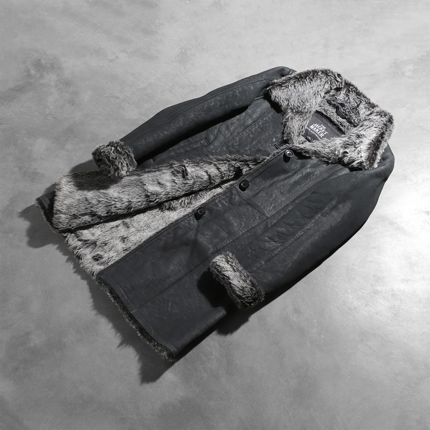 Erica_Shearling_Black_Leather_Coat_2