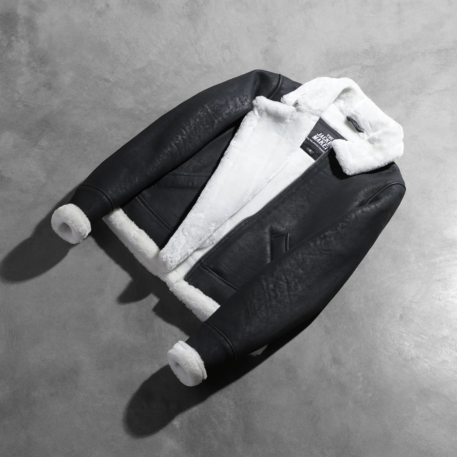 Sherilyn_B-3_Black___White_Leather_Bomber_Jacket_2