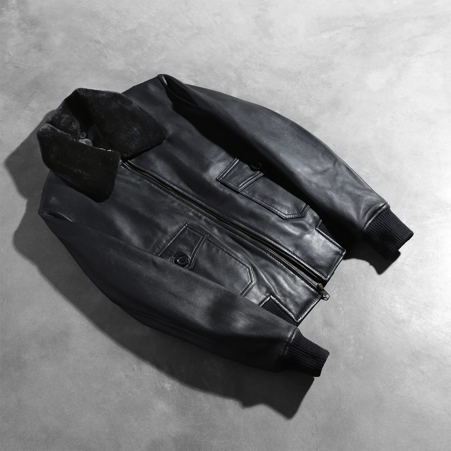 Stella_G-1_Black_Leather_Bomber_Jacket_1
