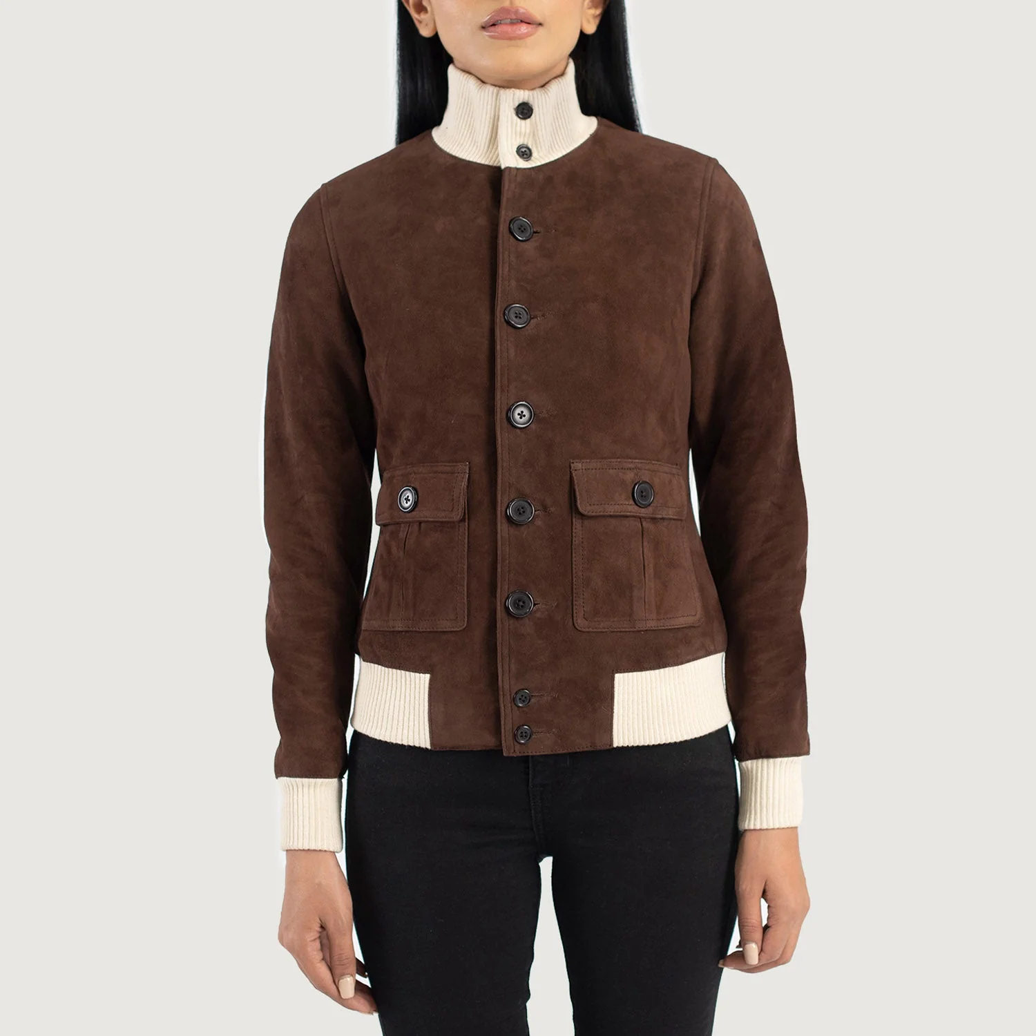 Women_s_Sasha_A1_Mocha_Suede_Bomber_Jacket_Close_Front-5_18d7f63c-ec77-4374-8913-ceafbc04e879