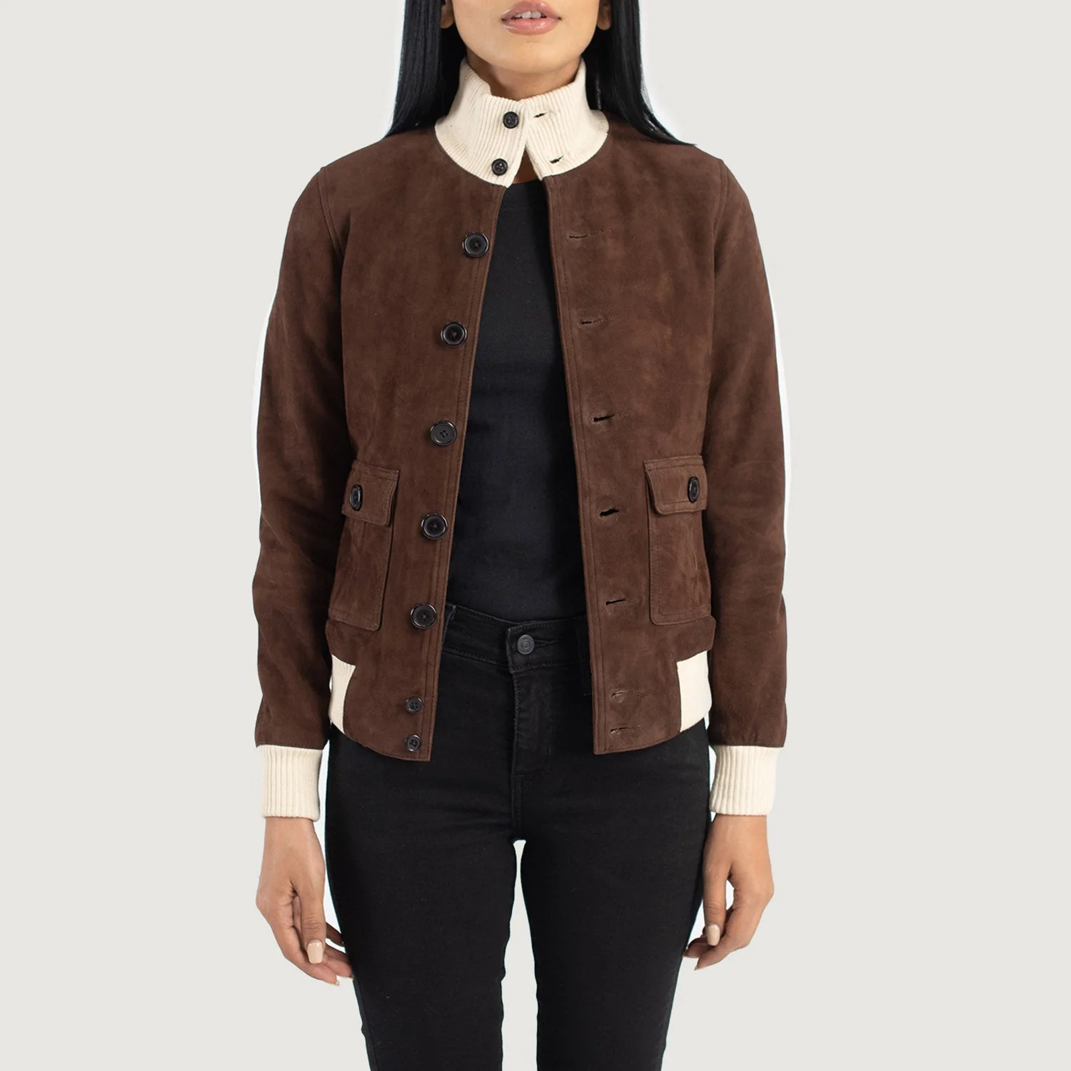 Women_s_Sasha_A1_Mocha_Suede_Bomber_Jacket_Open_Front-4_2cafee8d-cd2b-4cf9-882f-048138e29917