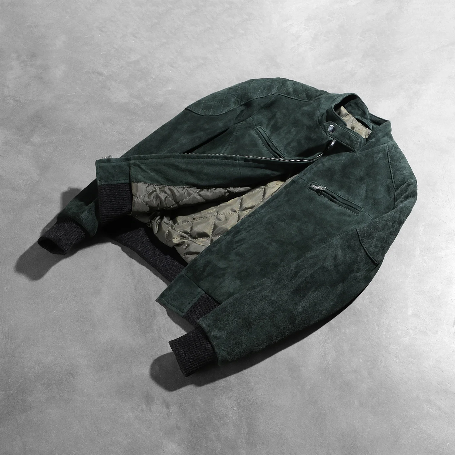 Zenna_Green_Suede_Bomber_Jacket_2